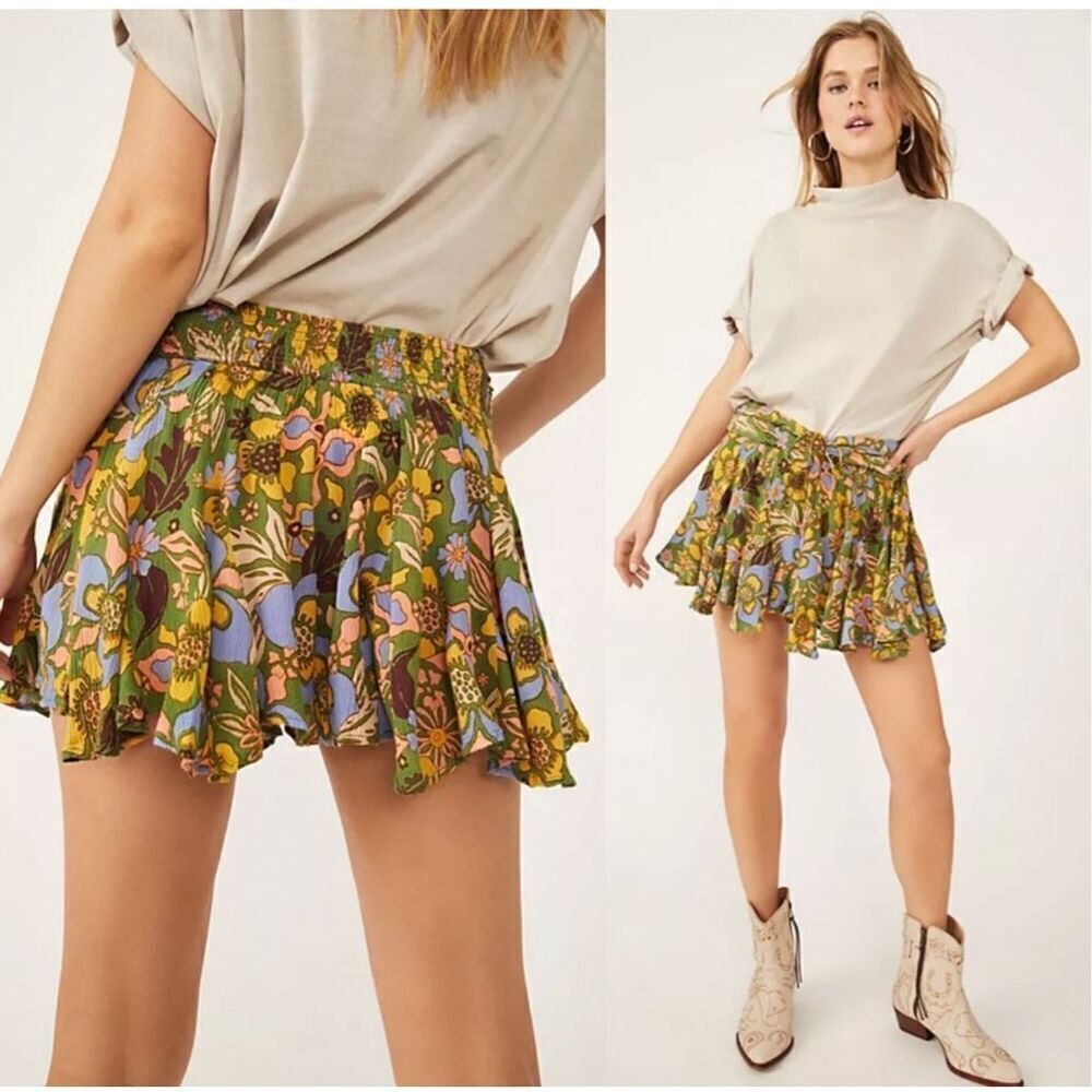 NWT FREE PEOPLE “Ellie Mini Skort”, $88 Sm E9